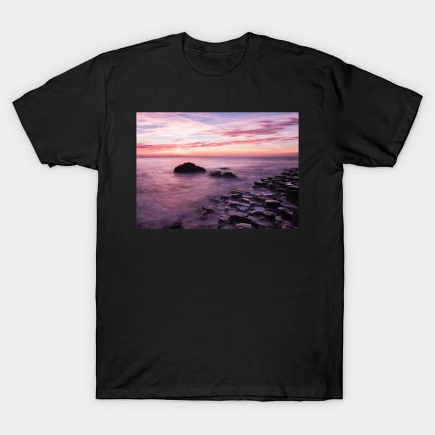 Giant's Causeway in Pink T-Shirt by krepsher